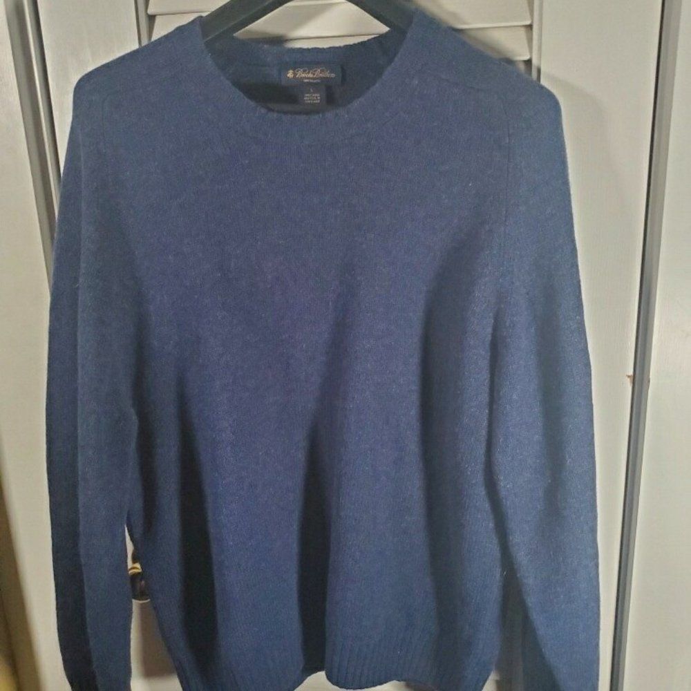 Brooks Brothers Wool Blue Sweater. Large